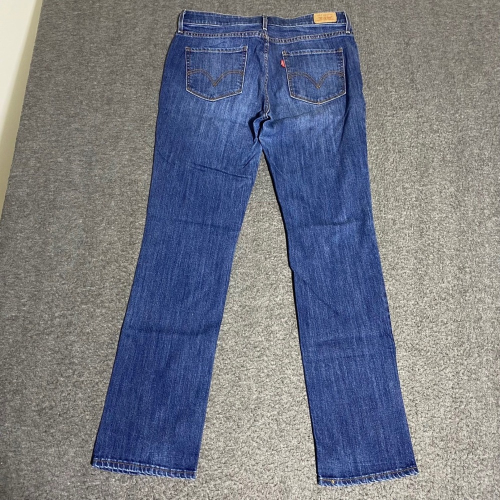 Levis 525 Perfect Waist Straight Leg Jeans Blue Denim 10M 32x31 Mid Rise Paisley - Picture 2 of 12